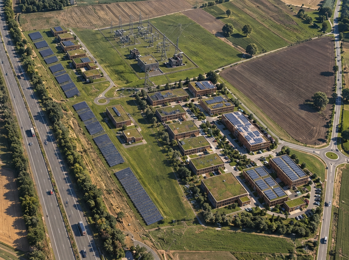 Visualisierung einer möglichen Entwicklung des MittenwaldePark in der Landschaft